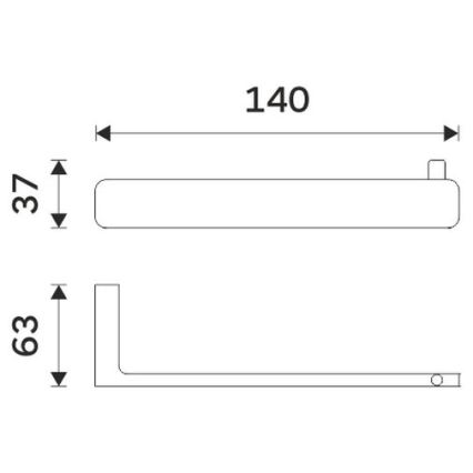 NIMCO MAC 29055-90 - Toiletrulleholder MAYA mat sort