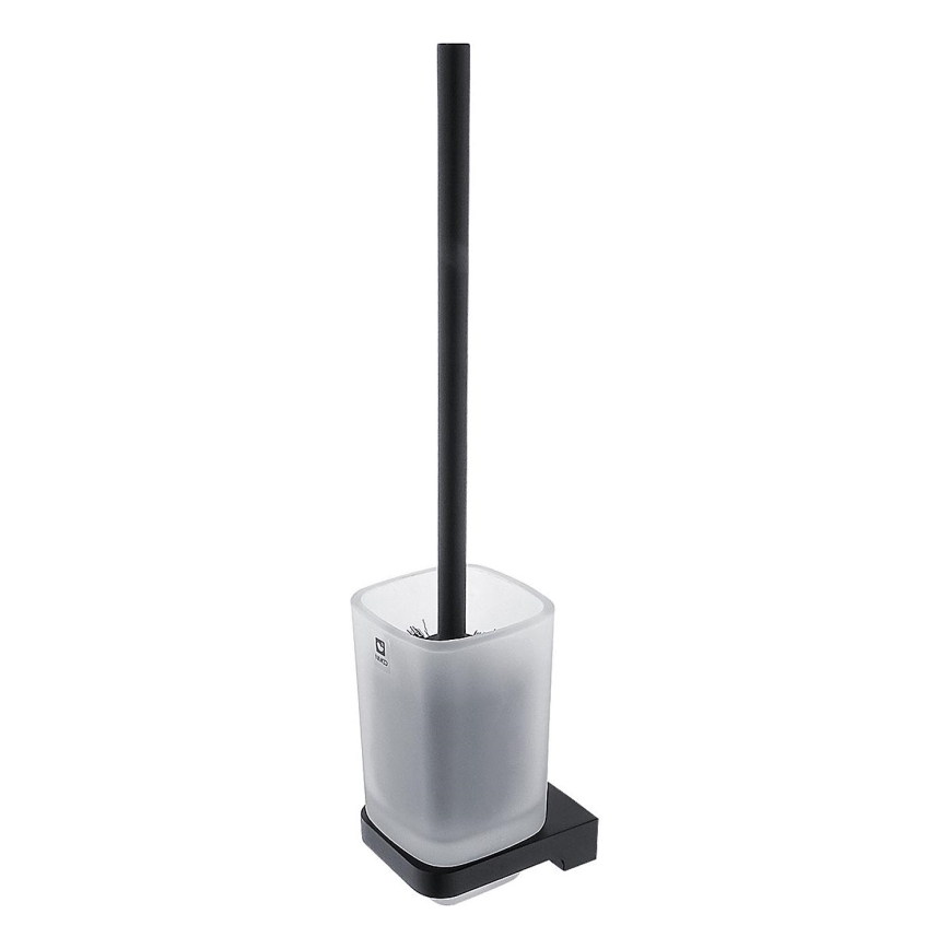 NIMCO MAC 29094CN-90 - Væghængt toiletbørste MAYA mat glas/mat sort