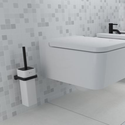 NIMCO MAC 29094K-90 - Væghængt toiletbørste MAYA hvid/mat sort