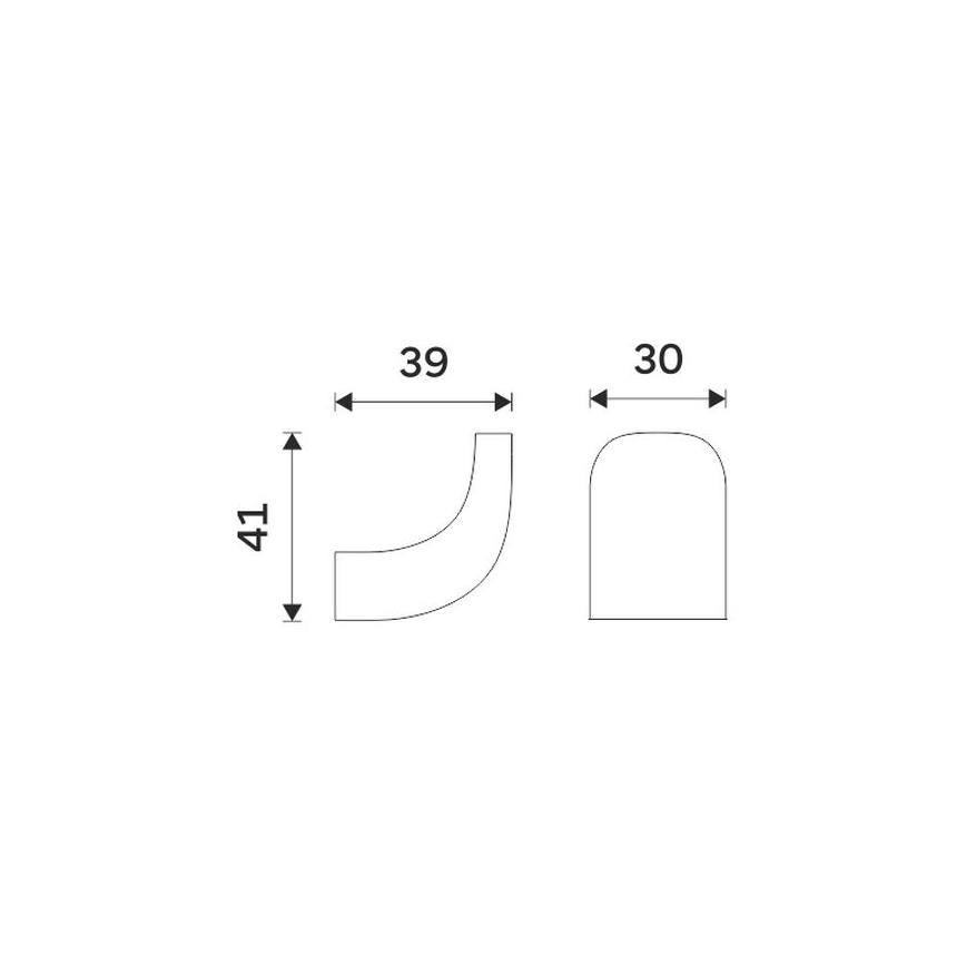 NIMCO NK 30054-26 - Knage NIKAU skinnende krom