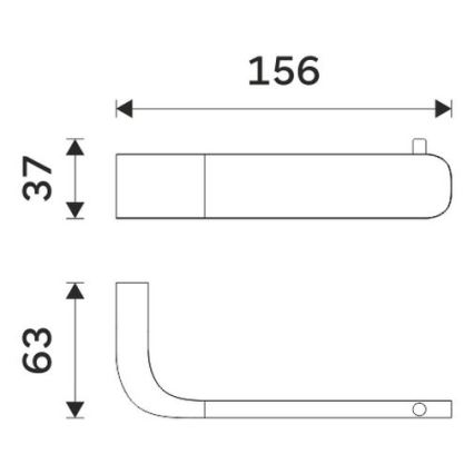 NIMCO NK 30055-26 - Toiletrulleholder NIKAU skinnende krom