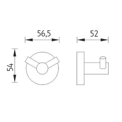 NIMCO UN 13053-26 - Knage UNIX skinnende krom