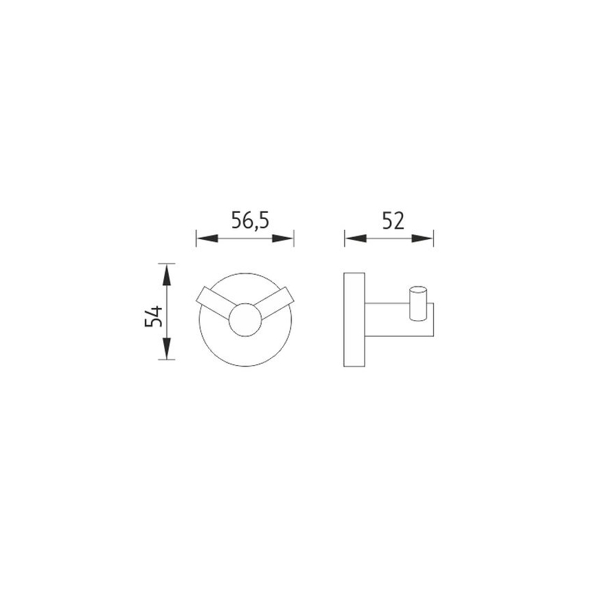 NIMCO UN 13053-26 - Knage UNIX skinnende krom