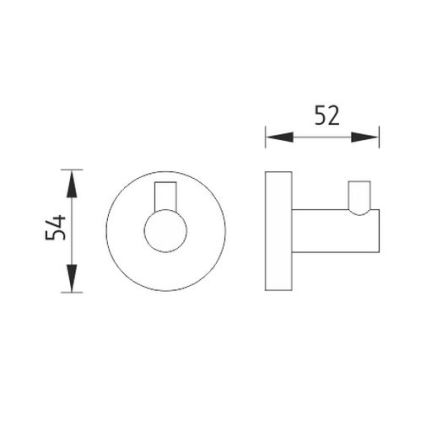 NIMCO UN 13054-26 - Knage UNIX skinnende krom