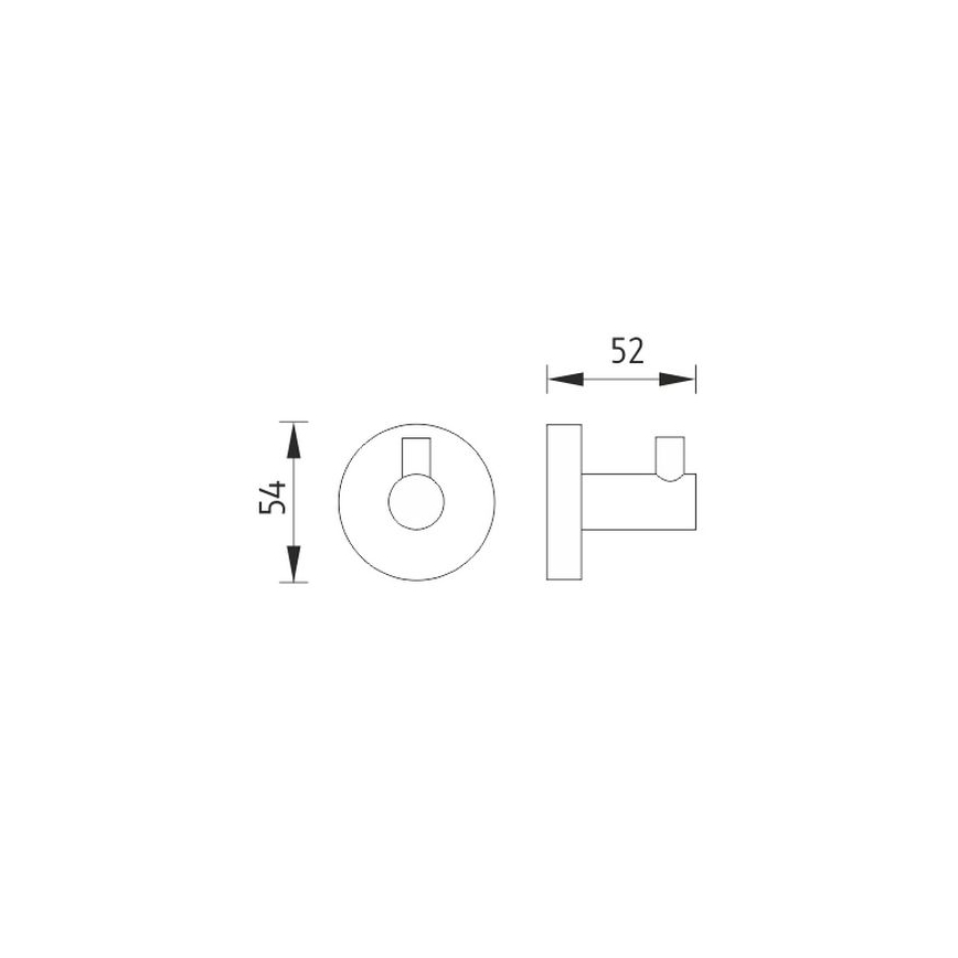 NIMCO UN 13054-26 - Knage UNIX skinnende krom