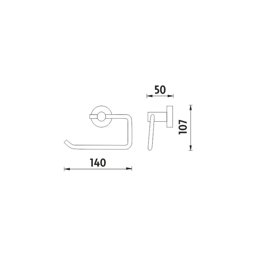 NIMCO UN 13055-26 - Toiletrulleholder UNIX skinnende krom