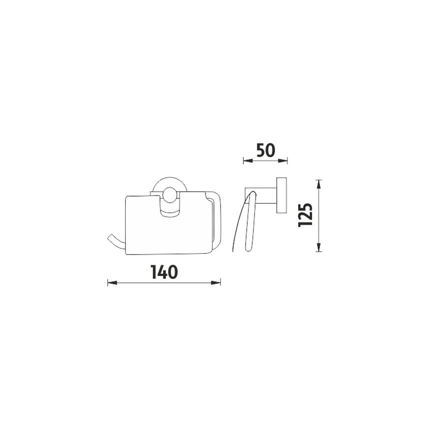 NIMCO UN 13055B-26 - Toiletrulleholder UNIX skinnende krom