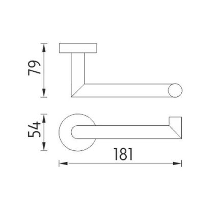 NIMCO UN 13055M-26 - Toiletrulleholder UNIX skinnende krom