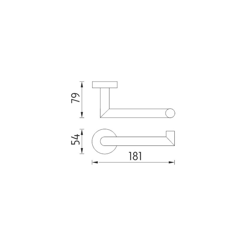 NIMCO UN 13055M-26 - Toiletrulleholder UNIX skinnende krom