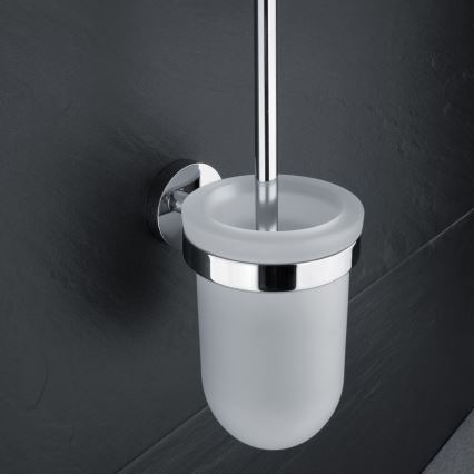 NIMCO UN 13094WN-26 - Væghængt toiletbørste UNIX mat glas/skinnende krom