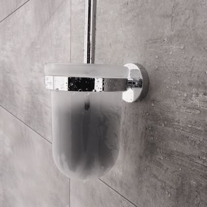 NIMCO UN sæt-94WN-26 - Væghængt toiletbørste og toiletrulleholder UNIX skinnende krom