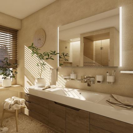 NIMCO ZP 11019 - LED-bagbelyst badeværelsesspejl LED/21W/230V 6500K 70x90 cm IP44