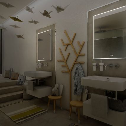 NIMCO ZP 13001VX - LED-dæmpbart spejl til badeværelset med baggrundsbelysning LED/35W/230V 3000-6500K 70x50 cm IP44