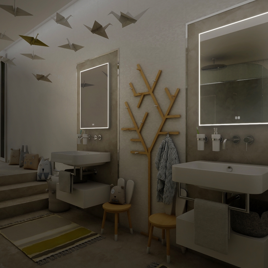 NIMCO ZP 13001VX - LED-dæmpbart spejl til badeværelset med baggrundsbelysning LED/35W/230V 3000-6500K 70x50 cm IP44