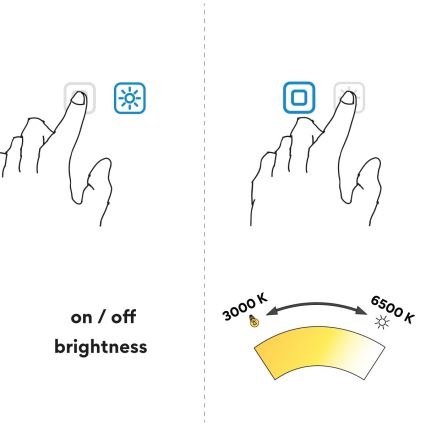 NIMCO ZP 13001VX - LED-dæmpbart spejl til badeværelset med baggrundsbelysning LED/35W/230V 3000-6500K 70x50 cm IP44