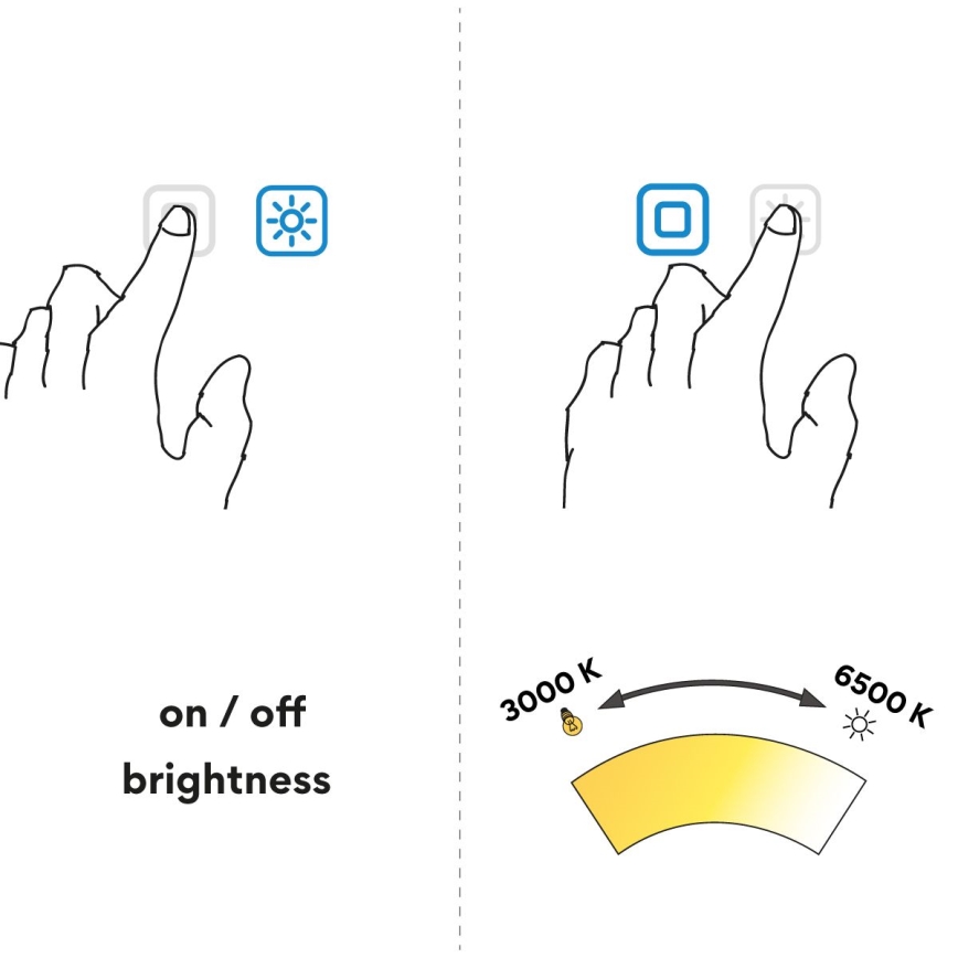 NIMCO ZP 13001VX - LED-dæmpbart spejl til badeværelset med baggrundsbelysning LED/35W/230V 3000-6500K 70x50 cm IP44
