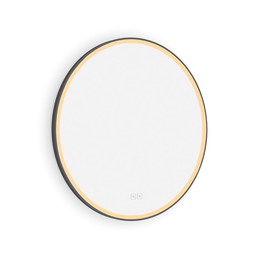 NIMCO ZPC 28000RVX-90 - LED badeværelsesspejl med lys dæmpbart LED/26W/230V 3000-6500K diameter 60 cm mat sort IP44