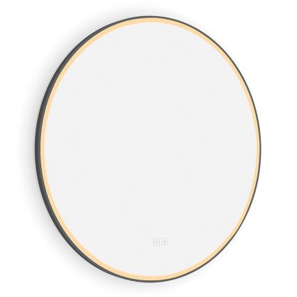 NIMCO ZPC 28001RVX-90 - LED badeværelsesspejl med lys dæmpbart LED/33W/230V 3000-6500K diameter 70 cm mat sort IP44