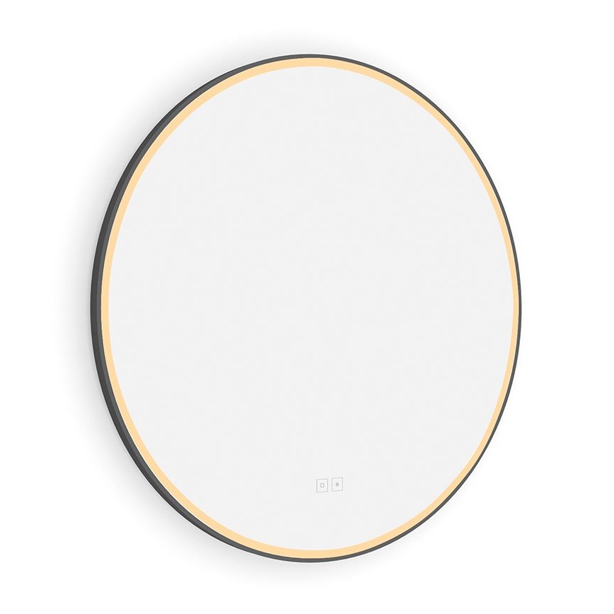 NIMCO ZPC 28001RVX-90 - LED badeværelsesspejl med lys dæmpbart LED/33W/230V 3000-6500K diameter 70 cm mat sort IP44