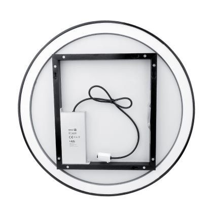 NIMCO ZPC 28001RVX-90 - LED badeværelsesspejl med lys dæmpbart LED/33W/230V 3000-6500K diameter 70 cm mat sort IP44