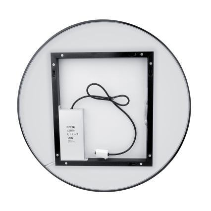 NIMCO ZPC 31000RVX-90 - LED badeværelsesspejl med lys dæmpbart LED/20W/230V 3000-6500K diameter 60 cm mat sort IP44