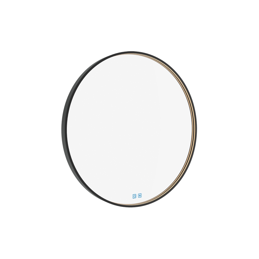 NIMCO ZPC 31001RVX-90 - LED badeværelsesspejl med lys dæmpbart LED/22W/230V 3000-6500K diameter 70 cm mat sort IP44