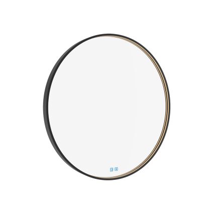 NIMCO ZPC 31002RVX-90 - LED badeværelsesspejl med lys dæmpbart LED/26W/230V 3000-6500K diameter 80 cm mat sort IP44