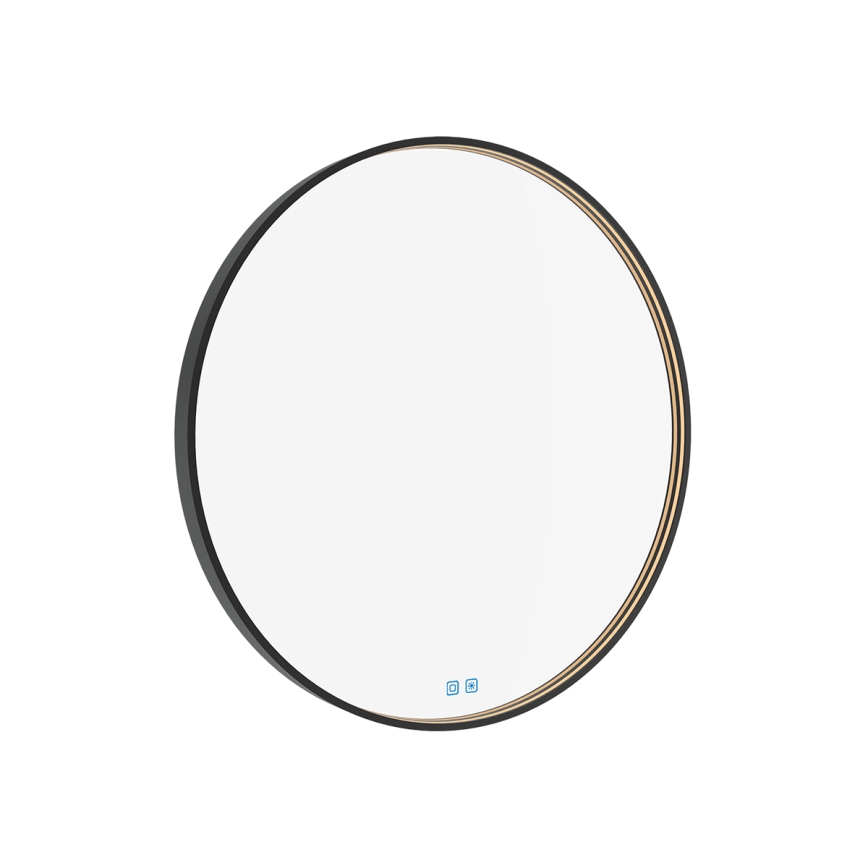 NIMCO ZPC 31002RVX-90 - LED badeværelsesspejl med lys dæmpbart LED/26W/230V 3000-6500K diameter 80 cm mat sort IP44