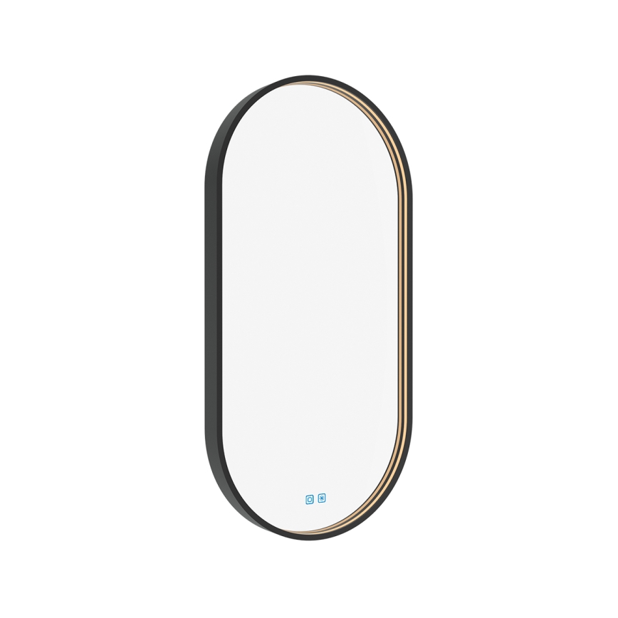 NIMCO ZPC 32002LVX-90 - LED dæmpbart baggrundsbelyst badeværelsesspejl LED/25W/230V 3000-6500K 80x40 cm mat sort IP44