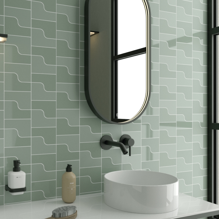 NIMCO ZPC 32002LVX-90 - LED dæmpbart baggrundsbelyst badeværelsesspejl LED/25W/230V 3000-6500K 80x40 cm mat sort IP44