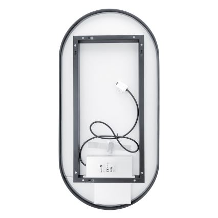NIMCO ZPC 32002LVX-90 - LED badeværelsesspejl med lys dæmpbart LED/25W/230V 3000-6500K 80x40 cm mat sort  IP44