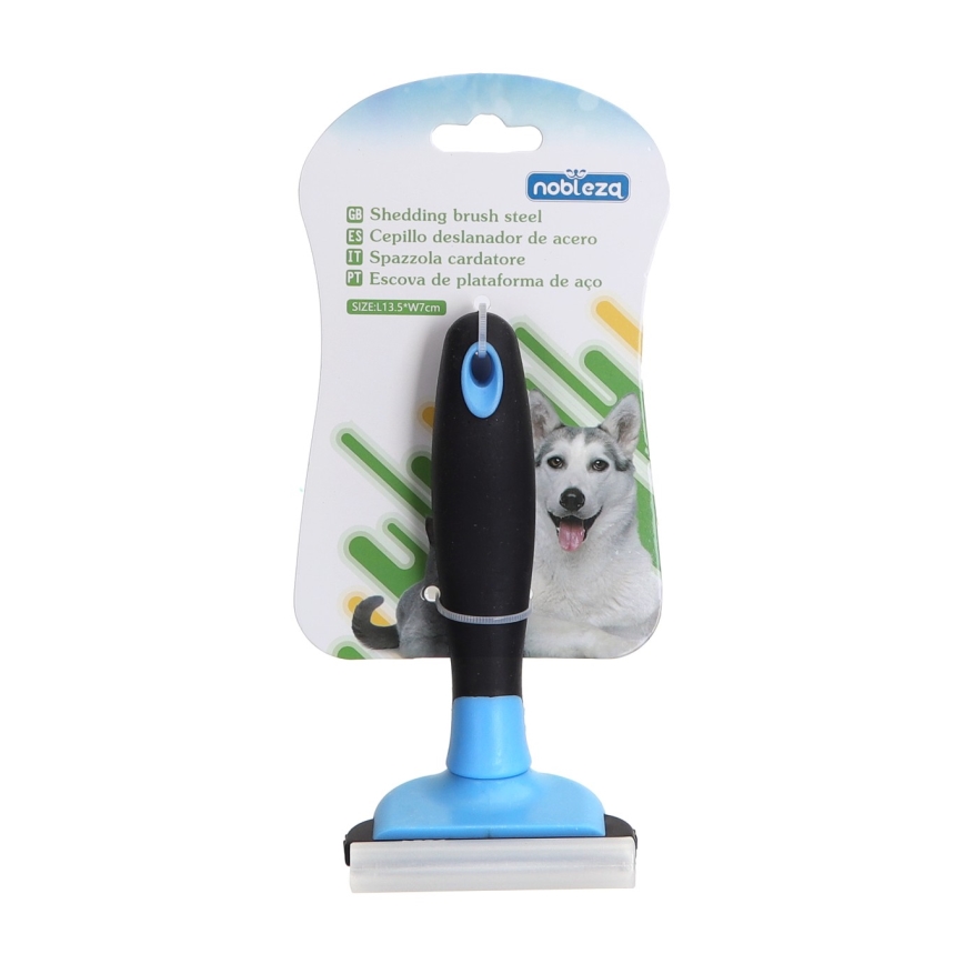Nobleza - Børste til hunde og katte blå 7 cm