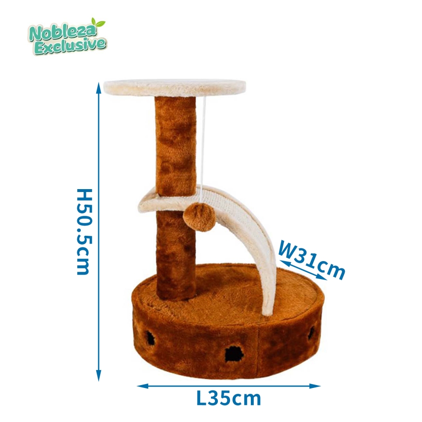 Nobleza - Kradsetræ til katte 50,5x35x31 cm brun