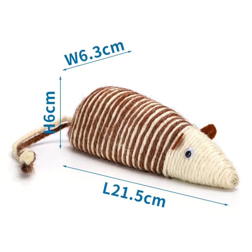 Nobleza - Kattelegetøj 6x21cm mus
