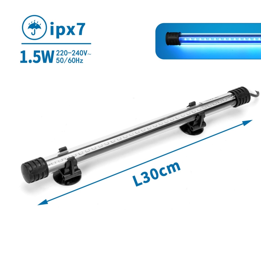 Nobleza - LED Akvariebelysning LED/1,5W/230V IPX7 30 cm