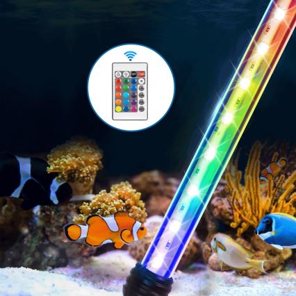 Nobleza - LED akvariebelysning m. RGB-farver LED/4W/230V IPX7 + fjernbetjening