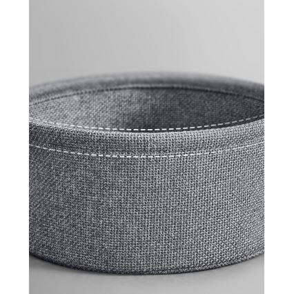 NOIRA sidebord 45 cm med integrerede stikkontakter og USB-porte, grå/sort
