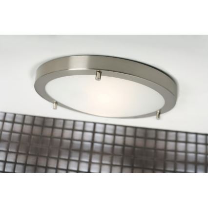 Nordlux - Badeværelsesloftlampe ANCONA 2xE27/40W/230V IP43 Ø 31,5 cm mat krom