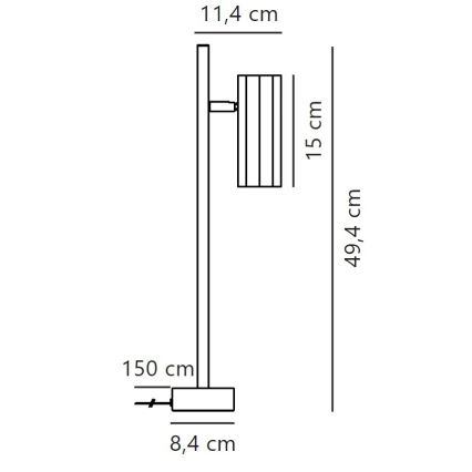 Nordlux - Bordlampe ALANIS 1xGU10/15W/230V sort