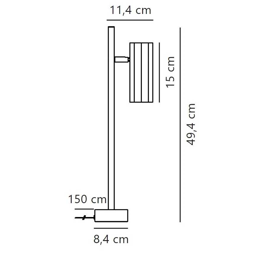 Nordlux - Bordlampe ALANIS 1xGU10/15W/230V sort
