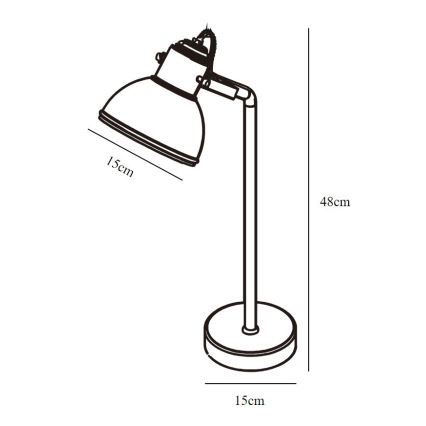Nordlux - Bordlampe ASLAK 1xE27/15W/230V