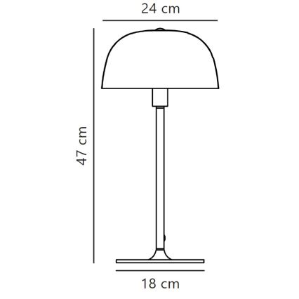 Nordlux - Bordlampe CERA 1xE14/40W/230V guldfarvet