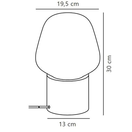 Nordlux - Bordlampe CHRISTINA 1xE27/25W/230V beton/grå