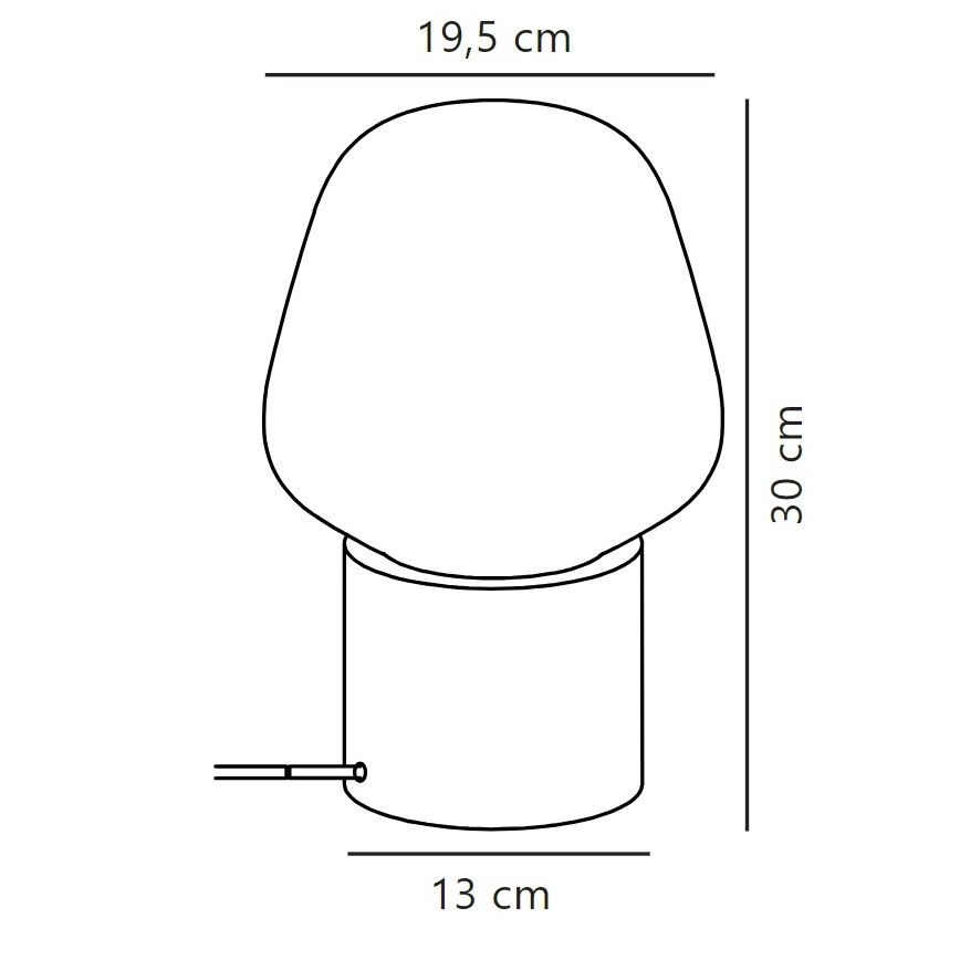 Nordlux - Bordlampe CHRISTINA 1xE27/25W/230V beton/grå
