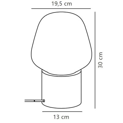 Nordlux - Bordlampe CHRISTINA 1xE27/25W/230V beton/sort