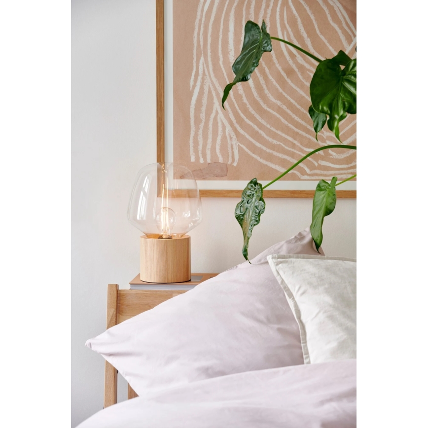 Nordlux - Bordlampe CHRISTINA 1xE27/25W/230V gummitræ