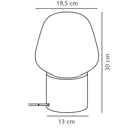Nordlux - Bordlampe CHRISTINA 1xE27/25W/230V gummitræ