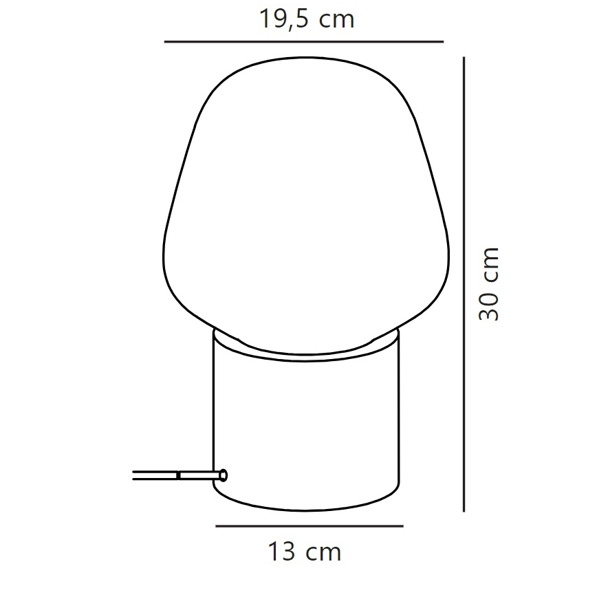 Nordlux - Bordlampe CHRISTINA 1xE27/25W/230V gummitræ
