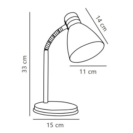 Nordlux - Bordlampe CYCLONE 1xE14/15W/230V hvid