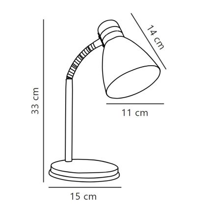 Nordlux - Bordlampe CYCLONE 1xE14/15W/230V sort